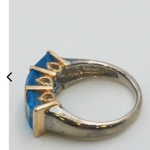 ❤️Estate Vintage London Topaz Sterling ring, size 5.75 - Picture 5 of 7